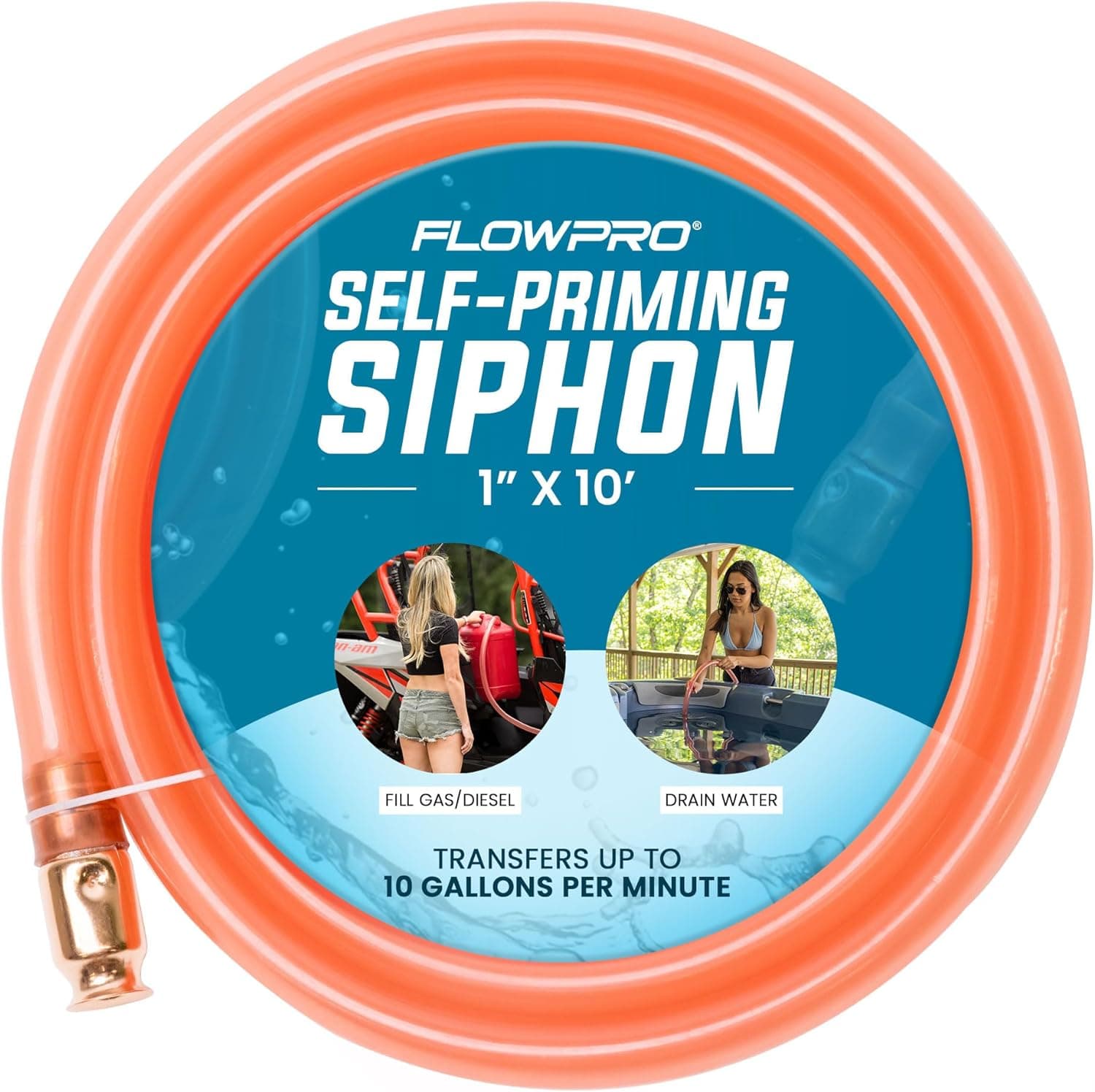 FlowPro XL — 1" ID × 10' Self-Priming Siphon